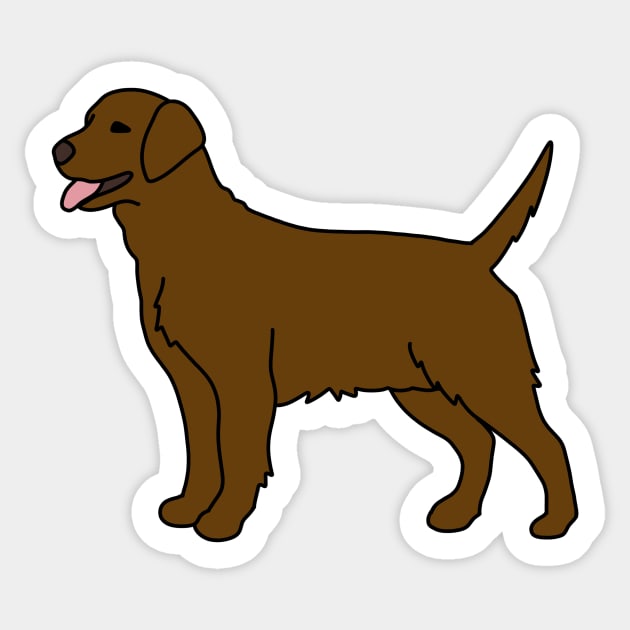 Chocolate Labrador Dog Sticker by Kelly Louise Art